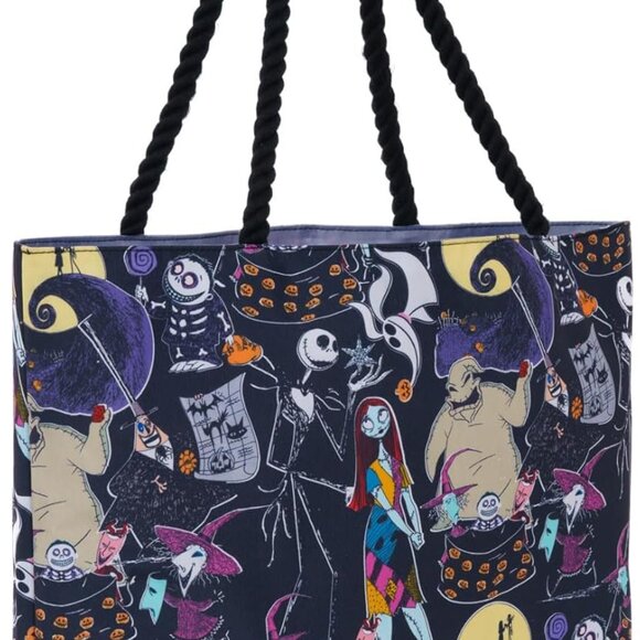 Nightmare Before Christmas Tote Bag Polyester Canvas Jack Sally Zero Gift - Picture 8 of 9